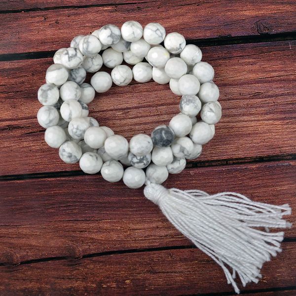 Natural Crystal Stone 10 mm Faceted Beads Mala for Unisex