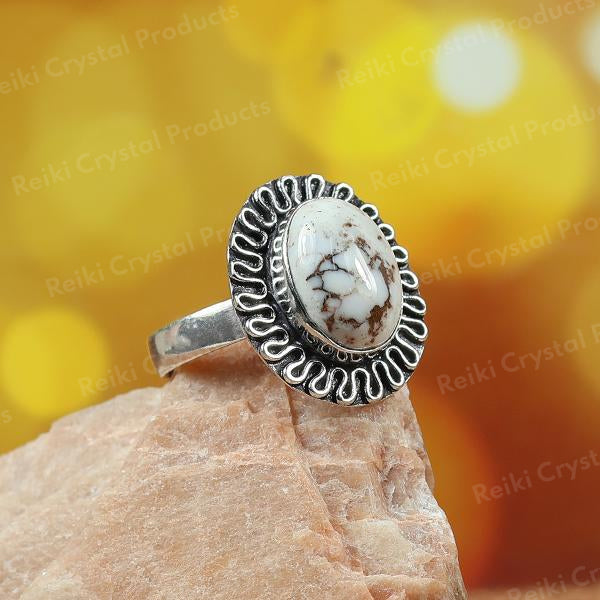 Natural Original Crystal Stone Adjustable Ring