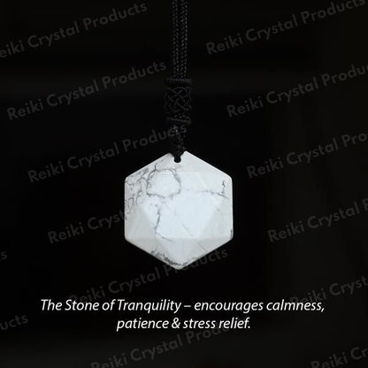 Natural Crystal Stone Star Shape Pendant with Thread for Unisex