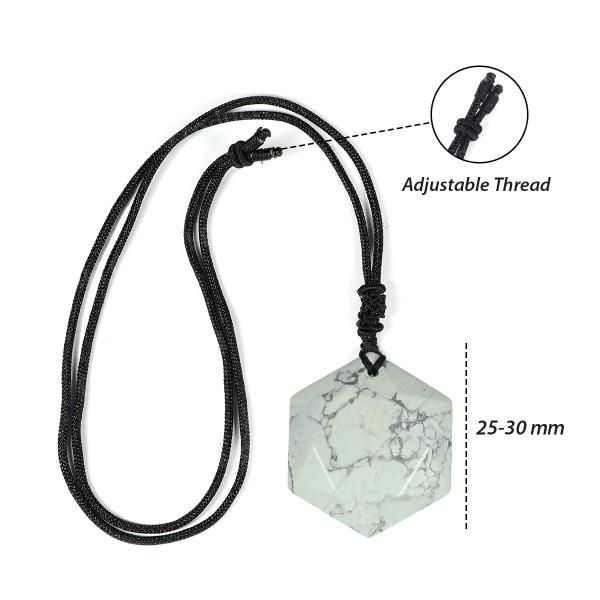 Natural Crystal Stone Star Shape Pendant with Thread for Unisex