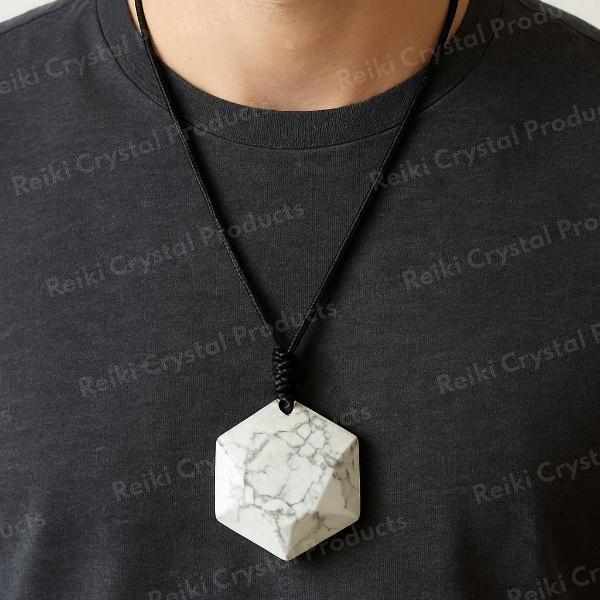 Natural Crystal Stone Star Shape Pendant with Thread for Unisex