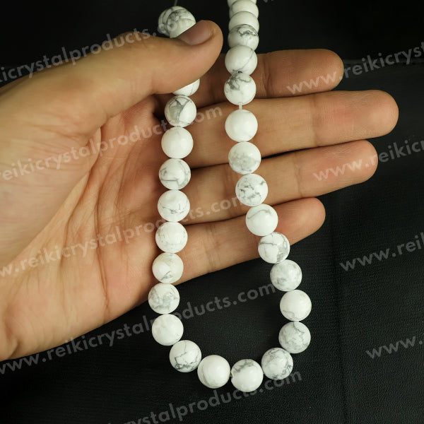 Howlite 10 mm Round Loose Beads 35-40 pcs for Making Bracelet Mala Necklaces