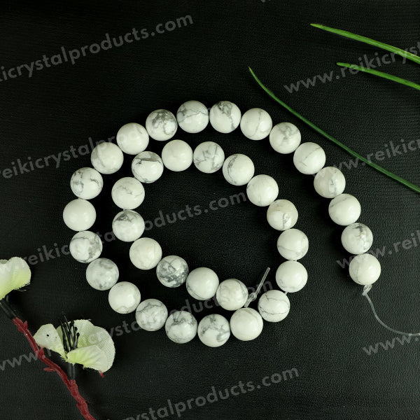 Howlite 10 mm Round Loose Beads 35-40 pcs for Making Bracelet Mala Necklaces