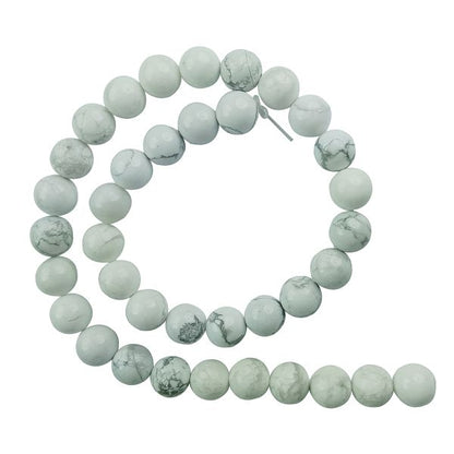 Howlite 10 mm Round Loose Beads 35-40 pcs for Making Bracelet Mala Necklaces