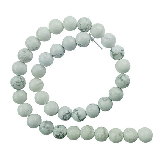 Howlite 10 mm Round Loose Beads 35-40 pcs for Making Bracelet Mala Necklaces