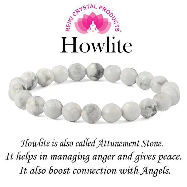 Howlite Certificate 8 mm Faceted Bead Bracelet