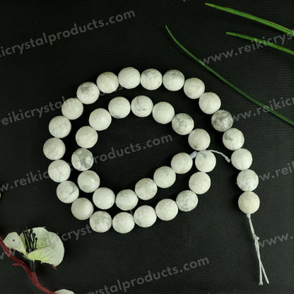 Howlite 10 mm Faceted Loose Beads 35-40 pcs for Making Bracelet Mala Necklaces