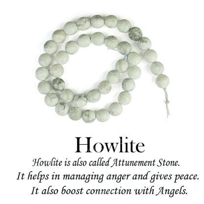 Howlite 10 mm Faceted Loose Beads 35-40 pcs for Making Bracelet Mala Necklaces