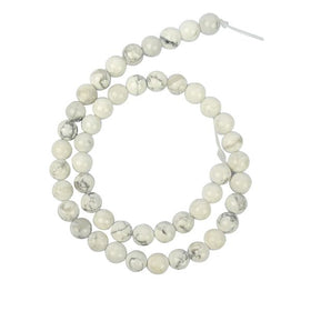Natural Howlite 8mm round loose beads for jewelry making