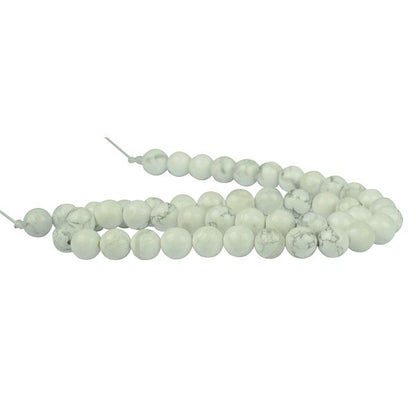 Howlite 8 mm Round Loose Beads 45-50 pcs for Making Bracelet Mala Necklaces