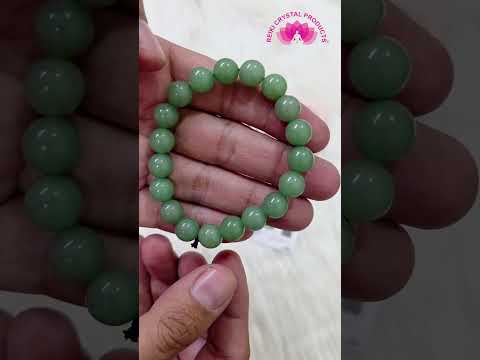 Certified Green Aventurine 10 mm Round Bead Bracelet