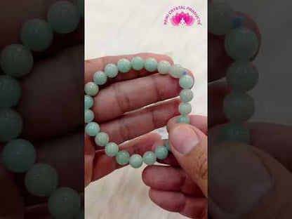 AAA Amazonite 8 mm Round Bead Bracelet