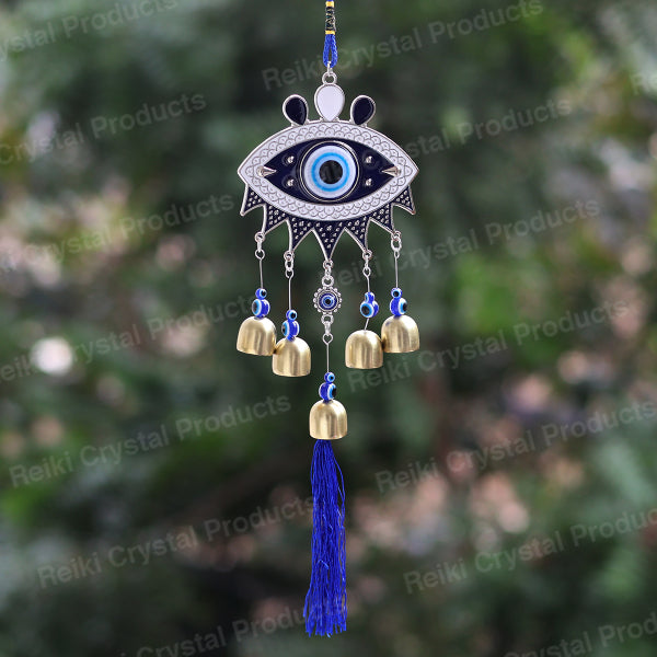 Feng Shui Evil Eye Wind Chime Hanging for Window Balcony Decor Home Door Decoration