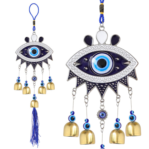 Feng Shui Evil Eye Wind Chime Hanging for Window Balcony Decor Home Door Decoration