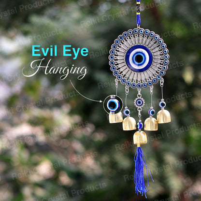 Feng Shui Big Evil Eye Wind Chime Hanging for Window Balcony Decor Home Door Decoration