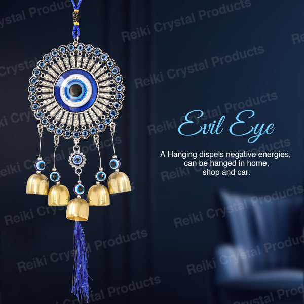 Feng Shui Big Evil Eye Wind Chime Hanging for Window Balcony Decor Home Door Decoration