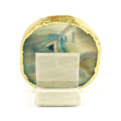 Crystal Stone Agate I am confident and loved Sileces & Coaster for Table Decoration