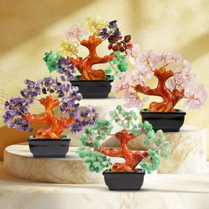 Natural Crystal Stone Tree Place For Good Luck, Education, Relationship, Protection and Prosperity