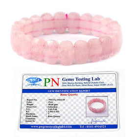 Certified Rose Quartz Exotic Bracelet