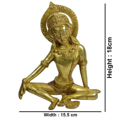 Brass Indra Dev for Vastu Remedy Size 17.7 cm (7 inch)