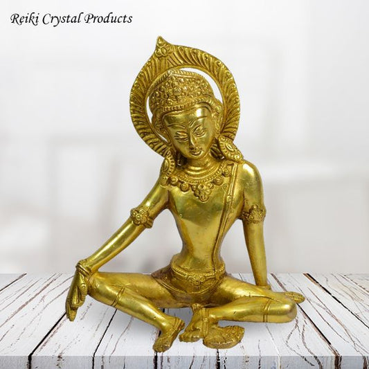 Brass Indra Dev for Vastu Remedy Size 17.7 cm (7 inch)
