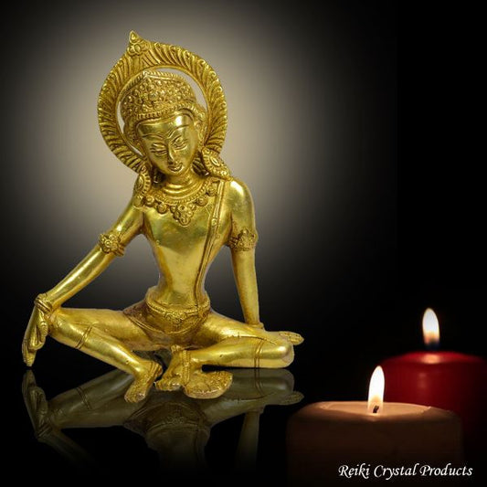Brass Indra Dev for Vastu Remedy Size 17.7 cm (7 inch)