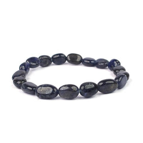 Iolite Oval Crystal Bracelet | Natural Healing Gemstone Bracelet for Vision & Intuition