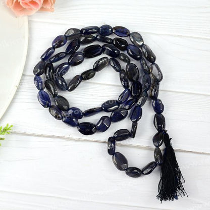 Natural Crystal Stone Oval Beads Mala for Unisex