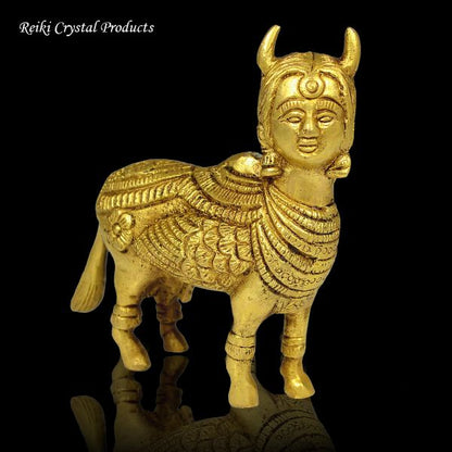 Brass Kamdhenu Cow for Vastu Remedy 400 gram