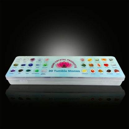 Reiki Crystal Products 30 Chakra Tumble Stones Kit