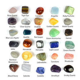 natural chakra healing crystal set 30 stones collection
