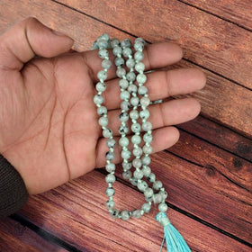 Kiwi Moonstone 6 mm 108 Round Bead Mala