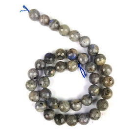 Labradorite 10 mm Faceted Loose Beads 35-40 pcs for Making Bracelet Mala Necklaces