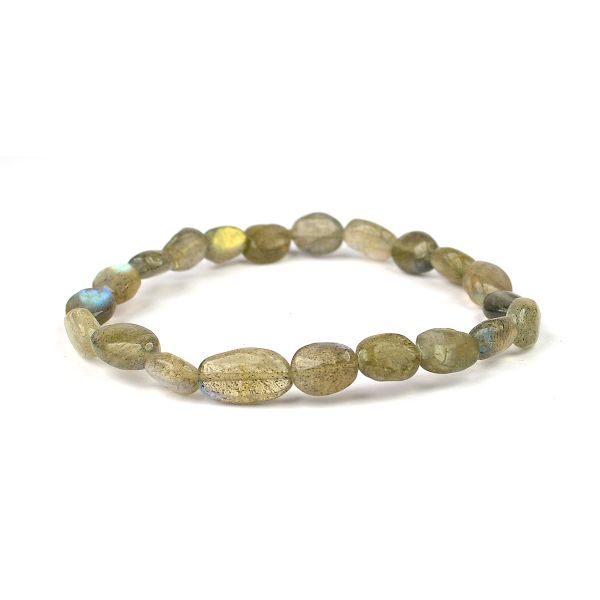 Natural Crystal Stone Oval Beads Bracelet