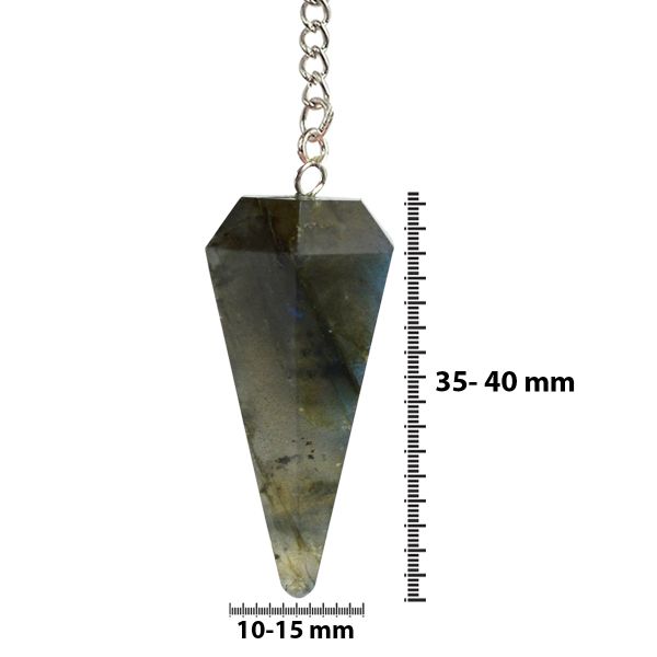 Labradorite Six Faceted Dowser / Pendulum