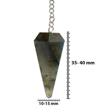 Labradorite Six Faceted Dowser / Pendulum