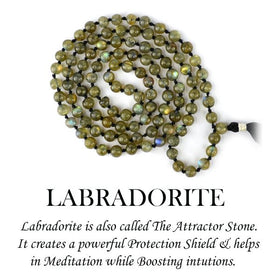 Labradorite 6 mm 108 Round Bead Mala