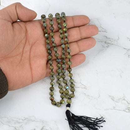 Labradorite 6 mm 108 Round Bead Mala