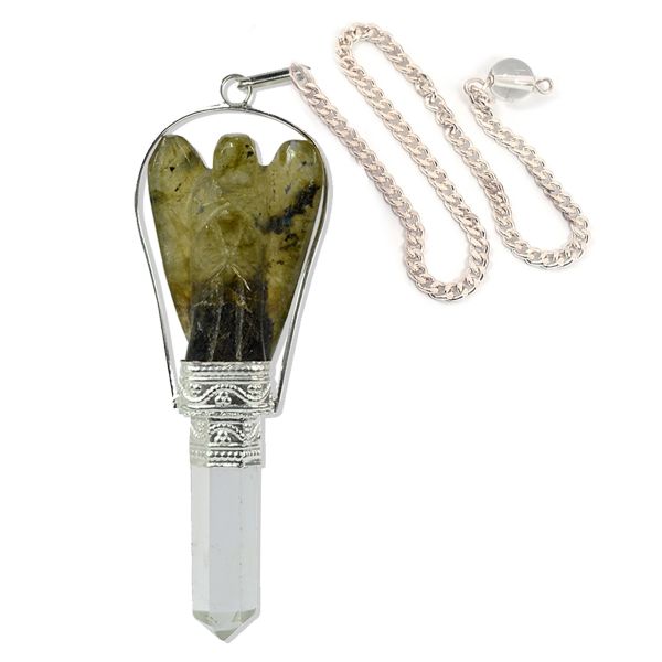 Natural Crystal Stone Angel Dowser - Pendulum