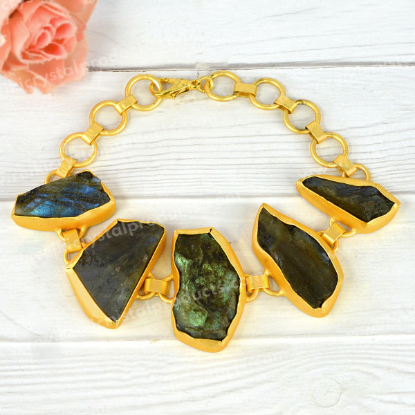 Natural Crystal Stone Adjustable Bracelet