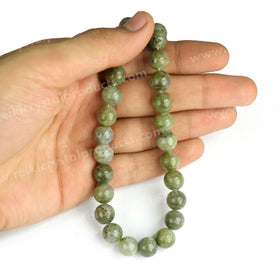 Labradorite gemstone 10mm round beads strand with natural flash