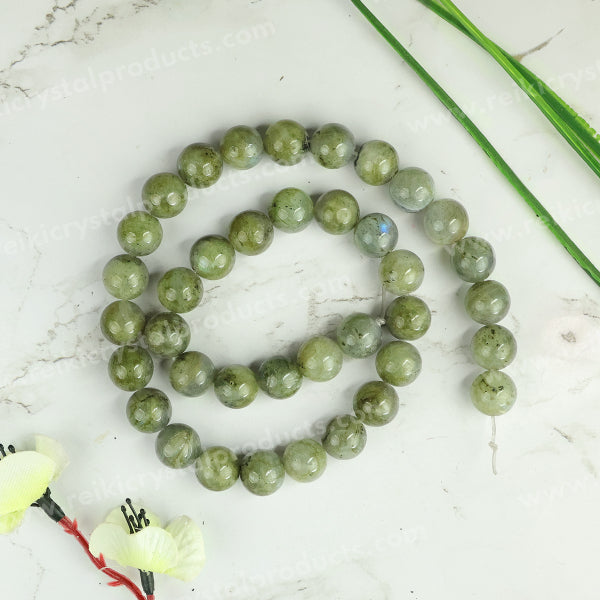 Labradorite 10 mm Round Loose Beads 35-40 pcs for Making Bracelet Mala Necklaces