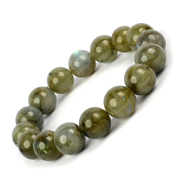 Natural Crystal Stone 12 mm Round Beads Bracelet