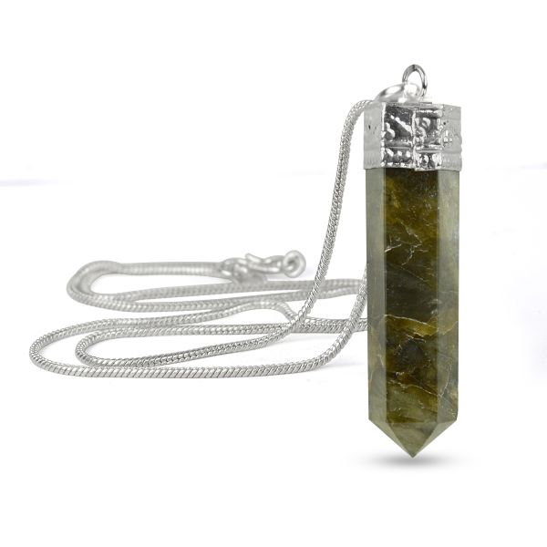 Labradorite Pencil Pendant With Chain