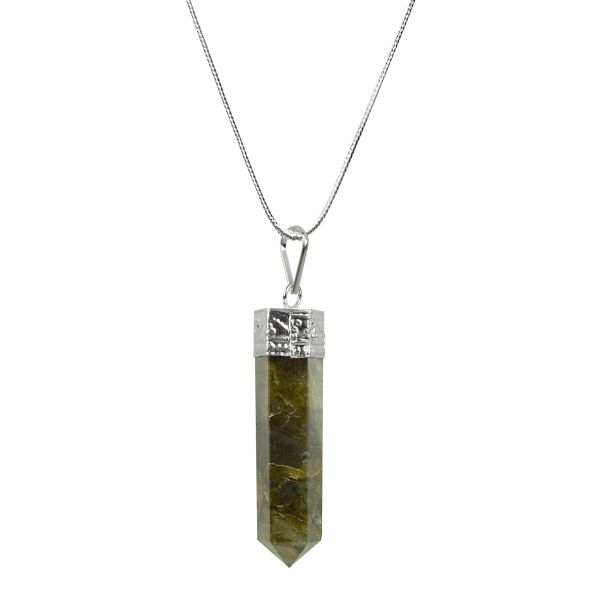 Labradorite Pencil Pendant With Chain