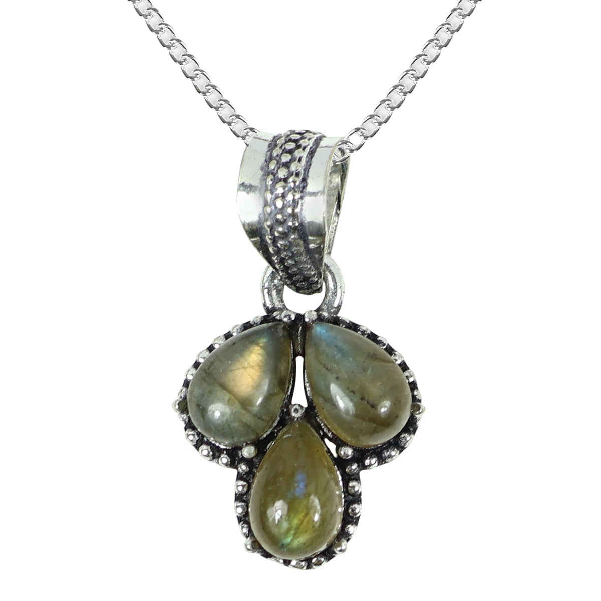 Natural Crystal Gemstone Pendant Locket with Chain for Women Girls