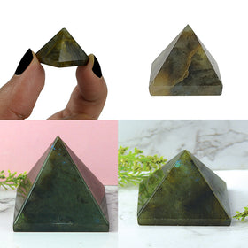 Natural Labradorite Crystal Pyramid