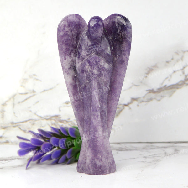 Natural Crystal Angel Size 7.6 cm (3 inch)