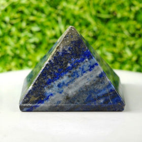 Lapis Lazuli crystal pyramid with deep blue color for study desk