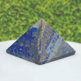 Natural Lapis Lazuli pyramid 40-45mm Reiki charged for clarity